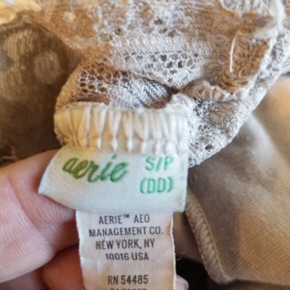 aerie Lace Racerback Bralette Gray Size Small - Picture 4 of 4